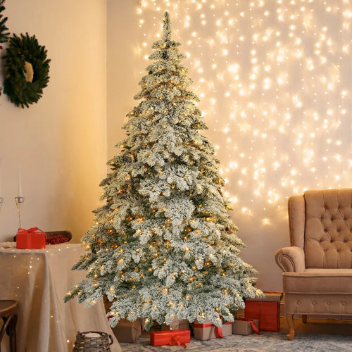7.5ft Christmas Tree, 400 LED Lights, 1050 Bendable Branches, Creative Decor Ideal Xmas Tree