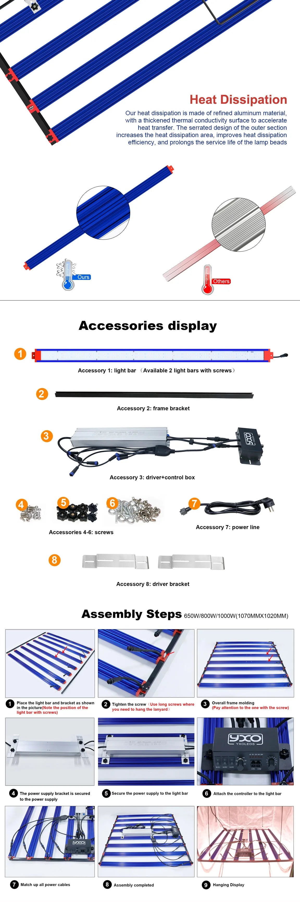 1000W / 1500W / 2000W LED Grow Light