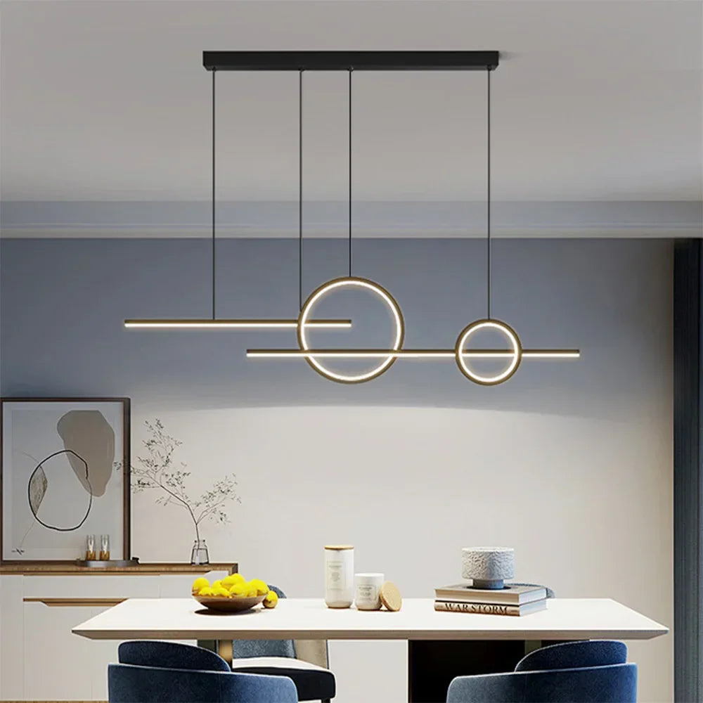 Modern 110cm LED Pendant Light with Multi-Mode Dimming