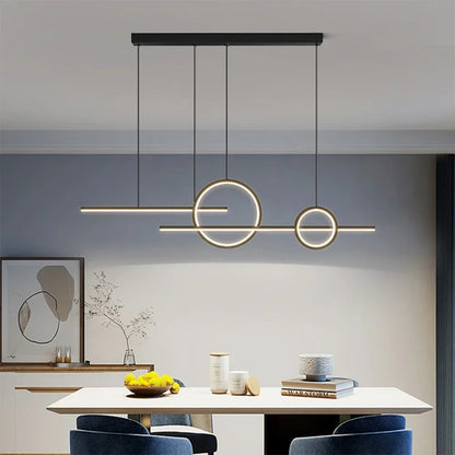 Modern 110cm LED Pendant Light with Multi-Mode Dimming