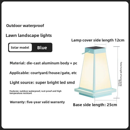 New Outdoor Waterproof Solar Garden Lawn Lamp Camping Balcony Garden Decoration Ambient Light Outdoor Dining-Table Portable Lamp