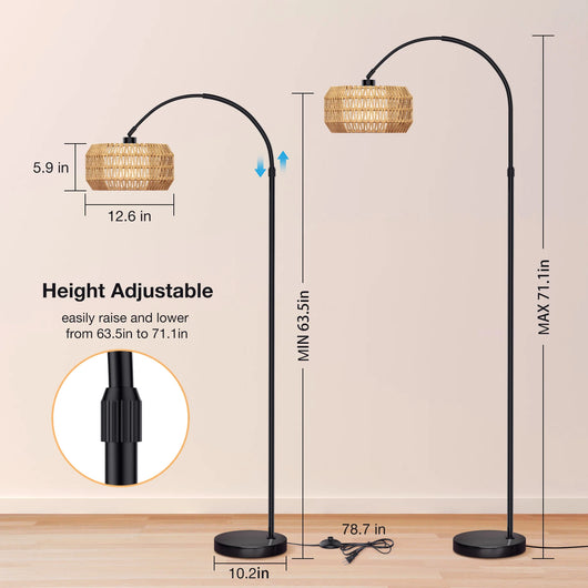Smart RGB LED Floor Lamp with App Control & Dimmable Lighting