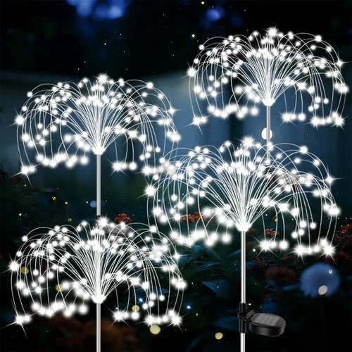 Solar LED Fairy Lights Outdoor Waterproof Garden Firework Lights for Yard Patio Pathway Decor