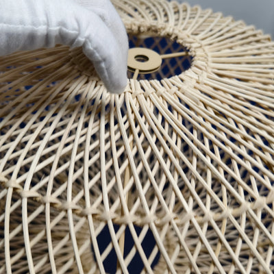 40cm Handcrafted Rattan Pendant Light – Natural Wicker Ceiling Lamp