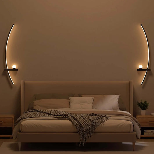 Modern Arc LED Wall Lamps – Sleek Ambient Lighting (2-Pack)