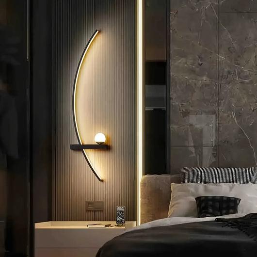 Modern Arc LED Wall Lamps – Sleek Ambient Lighting (2-Pack)