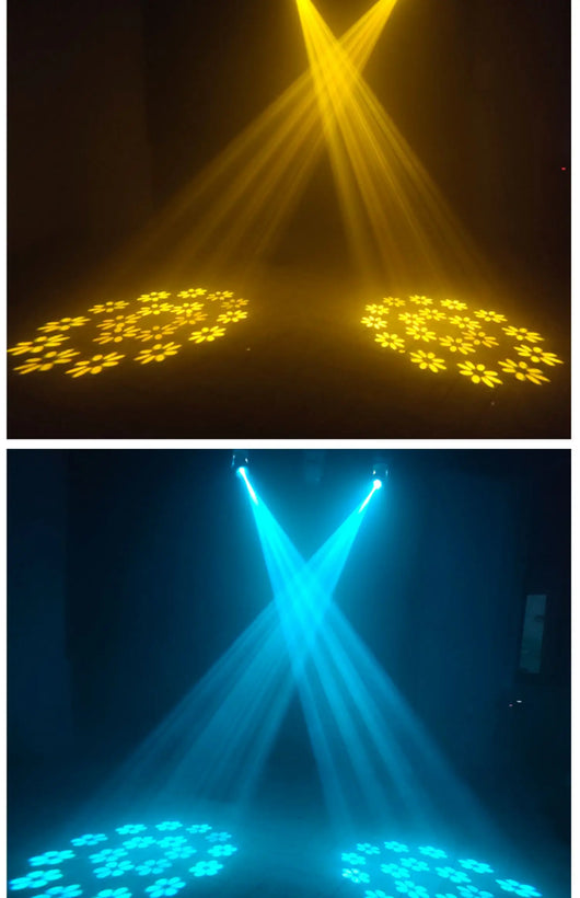 120W LED Beam Moving Head Stage Lights – RGB DMX512 DJ Disco Lighting (2Pcs)