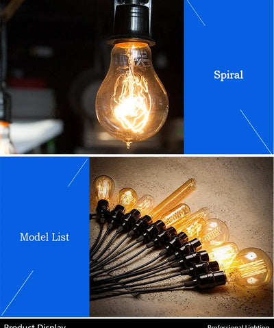 Vintage Edison LED Filament Bulb – E27 Dimmable Retro Light