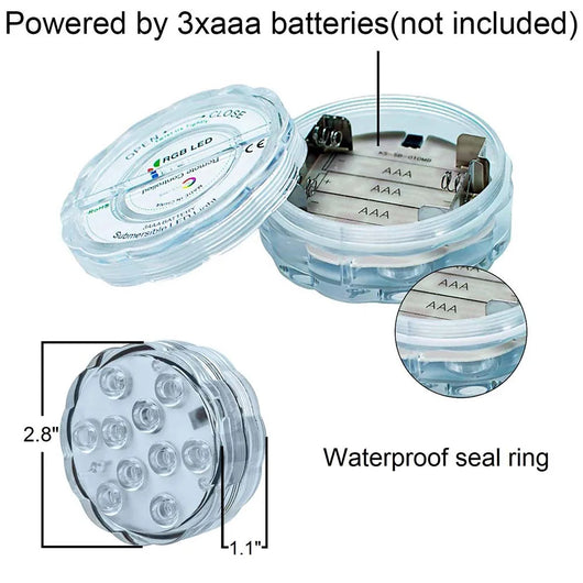 RGB Solar Floating Pool Light – IP68 Waterproof with Remote Control