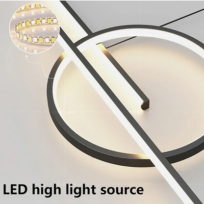 Modern 110cm LED Pendant Light with Multi-Mode Dimming