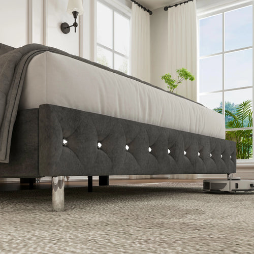 Queen Size Upholstered Platform Bed
