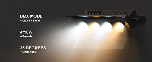 200W COB LED Par Light – DMX512 Cold White Stage Wash
