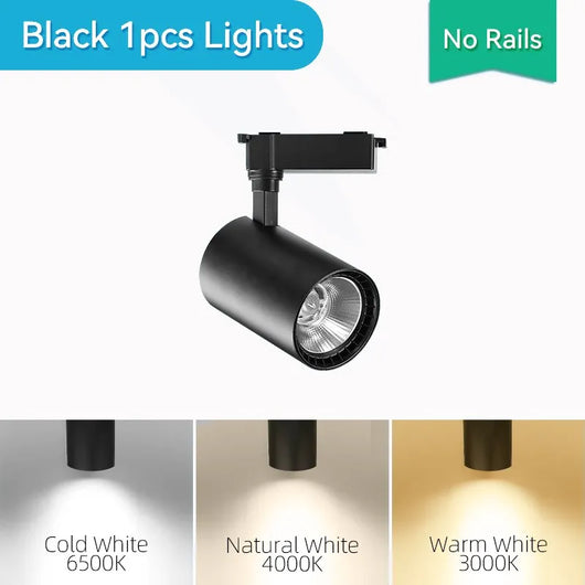 LED COB Track Light Set – Adjustable Spotlight Rail System