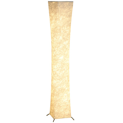 Modern Paper Shade Floor Lamp with 3-Level Brightness &amp; Foot Switch for Living Room, Bedroom &amp; Reading Corner
