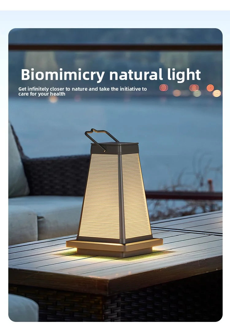 New Outdoor Waterproof Solar Garden Lawn Lamp Camping Balcony Garden Decoration Ambient Light Outdoor Dining-Table Portable Lamp