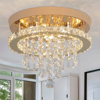 VETRULUS Gold Crystal LED Chandelier – Luxury Modern Ceiling Light
