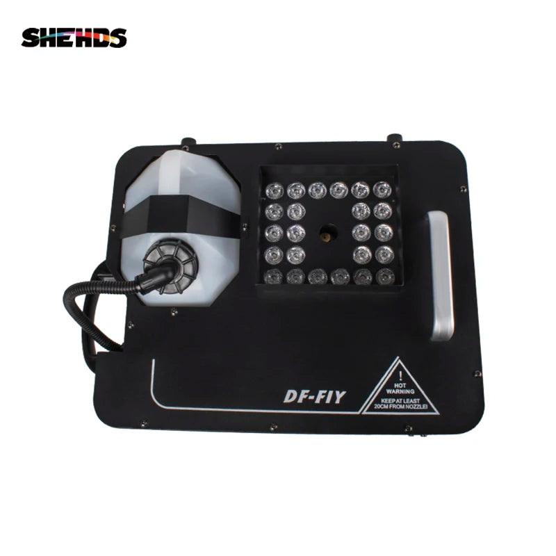 SHEHDS 2pcs 1500W Fog Machine LED 24x9W RGB 3in1 Vertical Somke Machine Special effects Spray Fogger equipment for Disco KTV