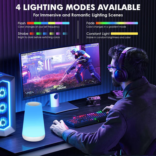RGB LED Night Light 13 Colors Touch & Remote Control