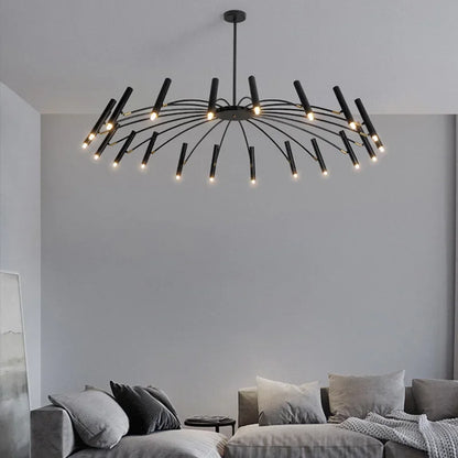 Modern Black Metal Ceiling Spotlight Chandelier