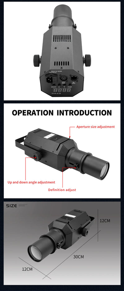 60W Mini Profile Spot Light | DMX Stage DJ Disco Fixture
