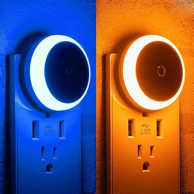 LED Plug-In Night Light with Dusk to Dawn Sensor – Auto Dimming Wall Lamp