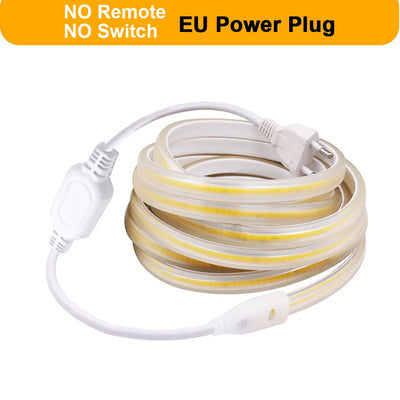 Dimmable COB LED Strip Light with Touch Switch & 23-Key Remote