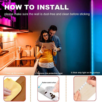 Led Smart Strip Lights with App Control Remote