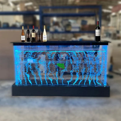 Custom Modern LED Color-Changing Water Bubble Wall