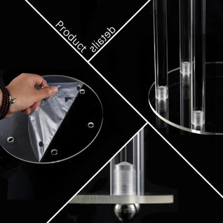20-Pack Acrylic Wedding Candelabras – 38.5″ Clear 8-Arm Centerpieces