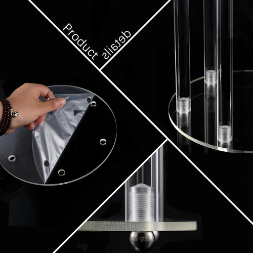 20-Pack Acrylic Wedding Candelabras – 38.5″ Clear 8-Arm Centerpieces