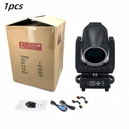 380W 20R Moving Head Beam Light – DMX512 Stage Lighting with Dual Prism, 14 Gobos & RGB Halo Effects