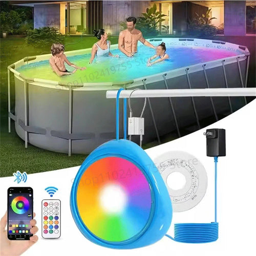 Smart RGB LED Underwater Pool Light – IP68 Waterproof with App & Remote Control