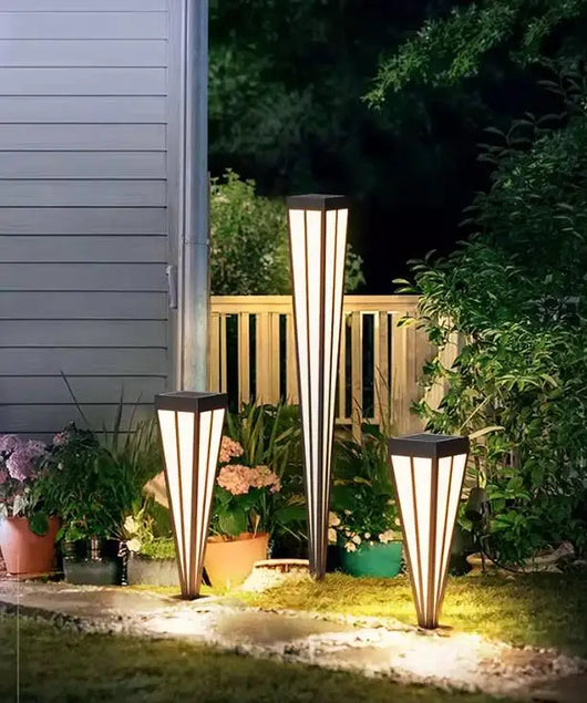 Solar LED Garden Bollard Light – 12W Outdoor Pathway Lamp