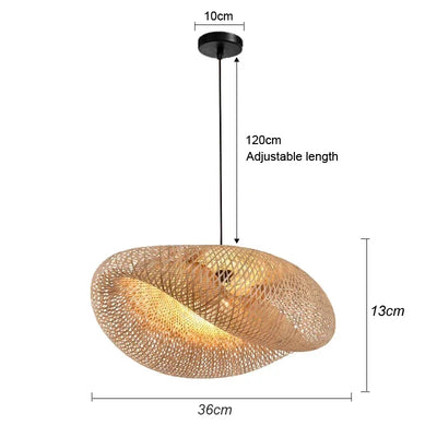 Handcrafted Bamboo Pendant Lamp – Wicker LED Ceiling Light