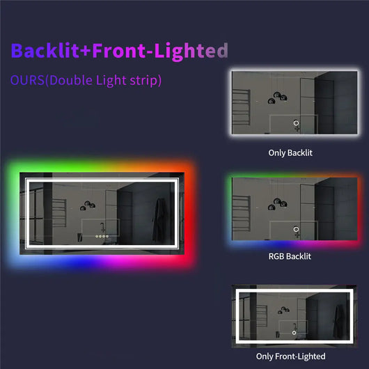 Frameless LED Bathroom Mirror – Fogless Modern Design | Replace