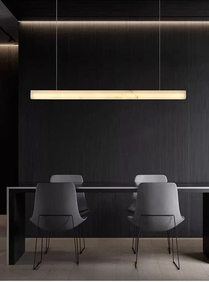 Simple Natural Marble Rectangle Chandelier