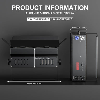 U’King 200W COB LED Par Light – Dual White DMX512 Professional Stage Spotlight