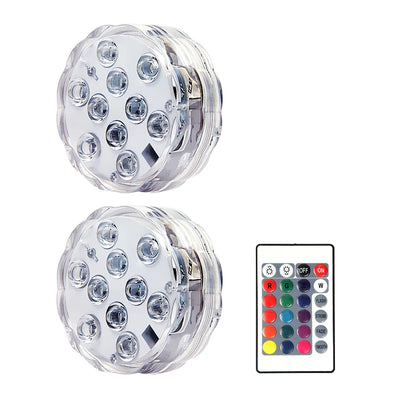 Submersible Led Lights With Remote Battery Operated Underwater Pond Bathtub Hot Tub Spa Swimming Pool Fountain Vases Fish Tank
