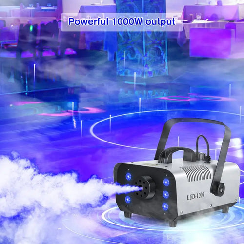 1000W Fog Machine with Wireless Remote & RGB LED Lights