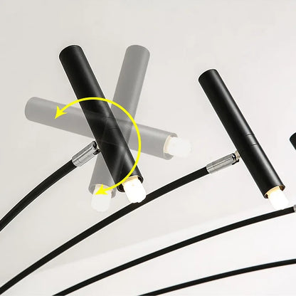Modern Black Metal Ceiling Spotlight Chandelier
