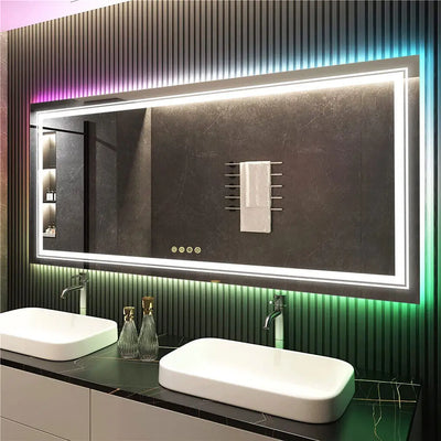 Frameless LED Bathroom Mirror – Fogless Modern Design | Replace