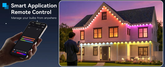Smart RGBIC Permanent Outdoor Lights – 50ft / 100ft / 150ft LED String Lighting
