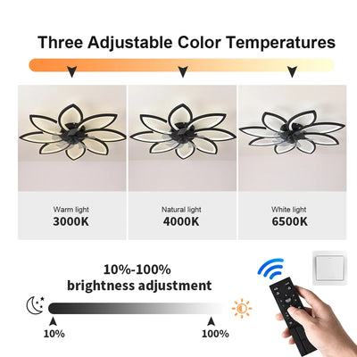 Modern LED Ceiling Fan Light with Remote Control