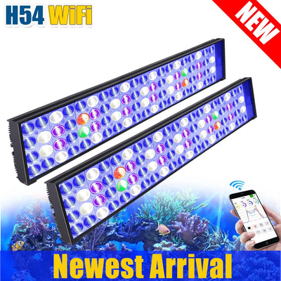 WiFi Full Spectrum LED Aquarium Light for Marine Reef Coral Fish Tanks 60–240cm with Smart App Control