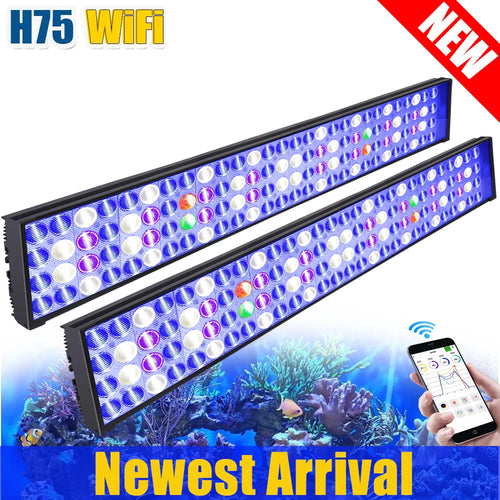 WiFi Full Spectrum LED Aquarium Light for Marine Reef Coral Fish Tanks 60–240cm with Smart App Control