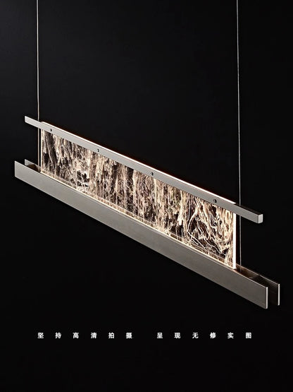 Italian Modern Luxury Linear LED Chandelier with Minimalist Designer Style