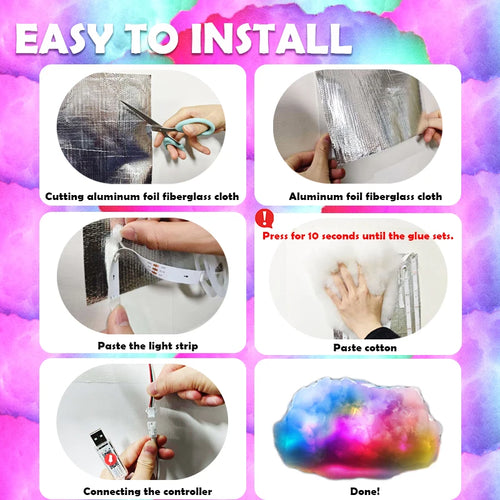 RGB 3D Thundercloud Light – Smart LED Cloud Lamp