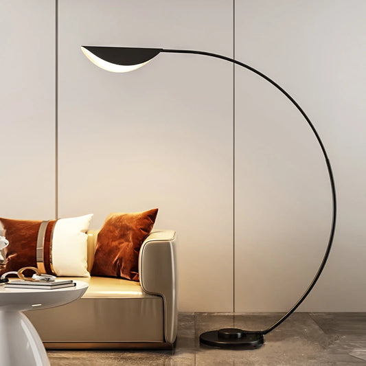 Nordic Vintage Black Arc Floor Lamp