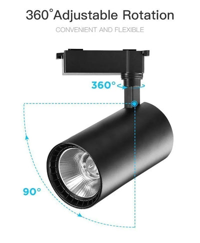 LED COB Track Light Set – Adjustable Spotlight Rail System