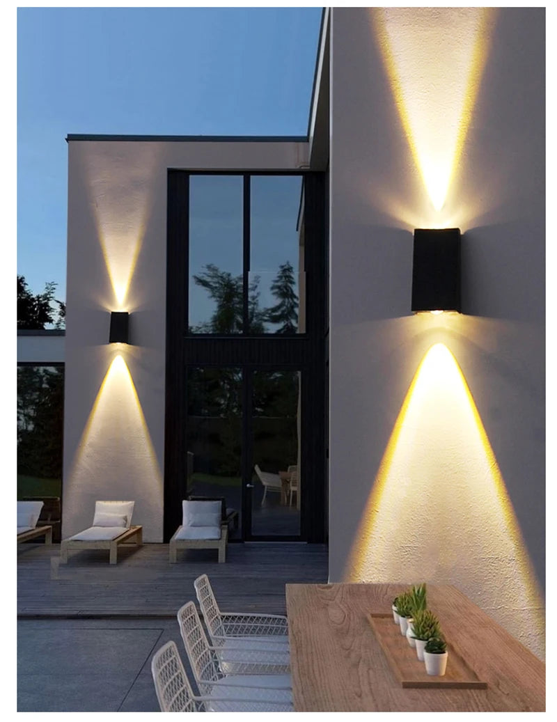 Outdoor Solar Lights Sunlight Garden Fence Outdoor Solar Lights Solar Stair Lights Up and Down Courtyard Street Modern Wall Lamps